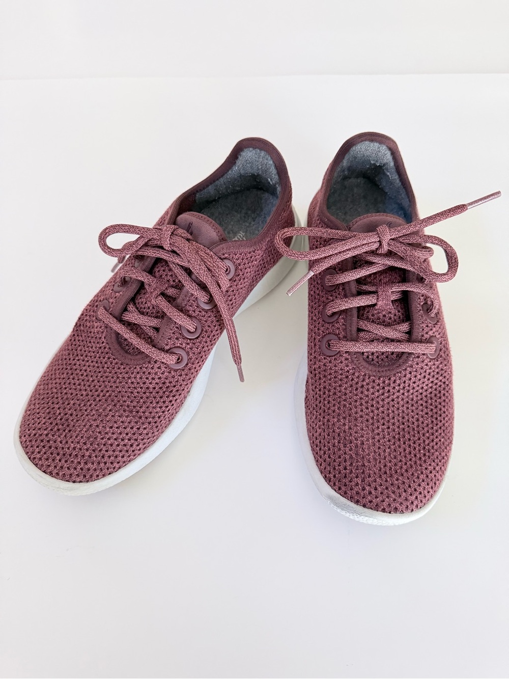 allbirds Women's Tree Runners Knit Lace-Up Sneakers in Dusty Rose